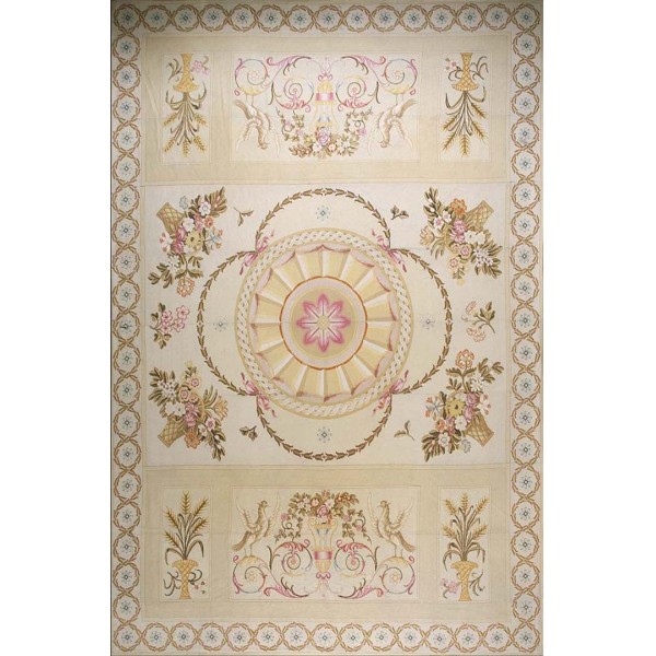 Early 20th Century English Needlepoint Carpet in Adam Design