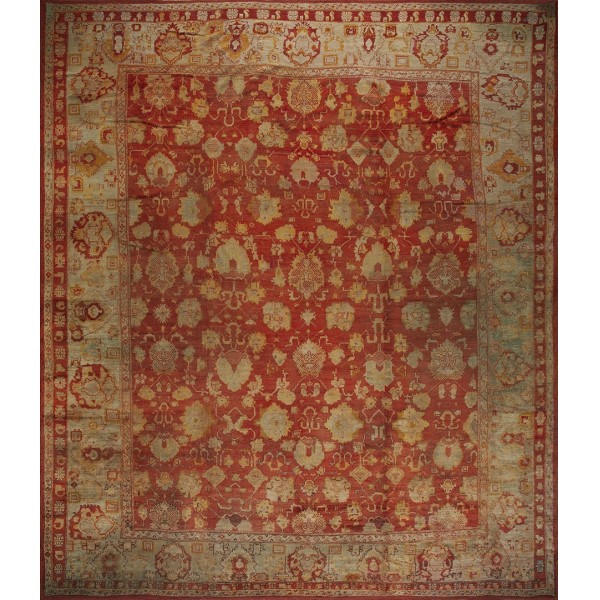 19th Century Turkish Oushak Carpet