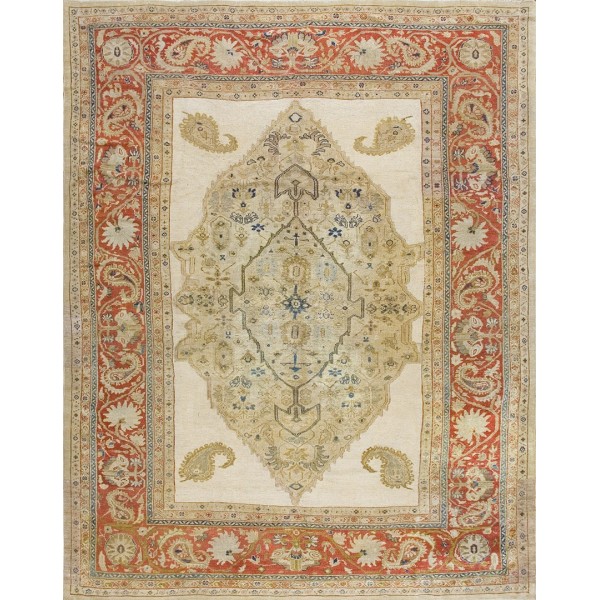 19th Century Persian Ziegler Sultanabad Carpet