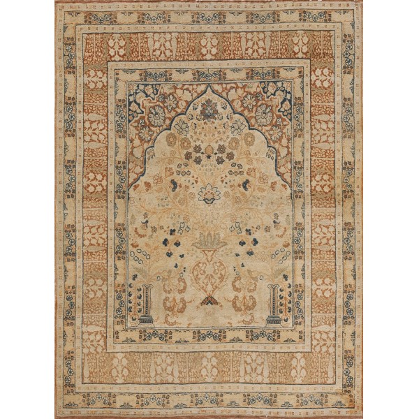 Late 19th Century Persian Tabriz Prayer Rug 