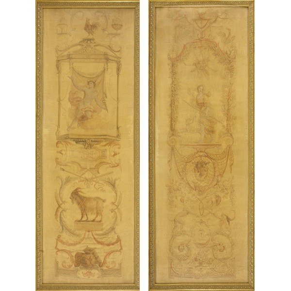 Pair of 18th Century French Beauvais Tapestries