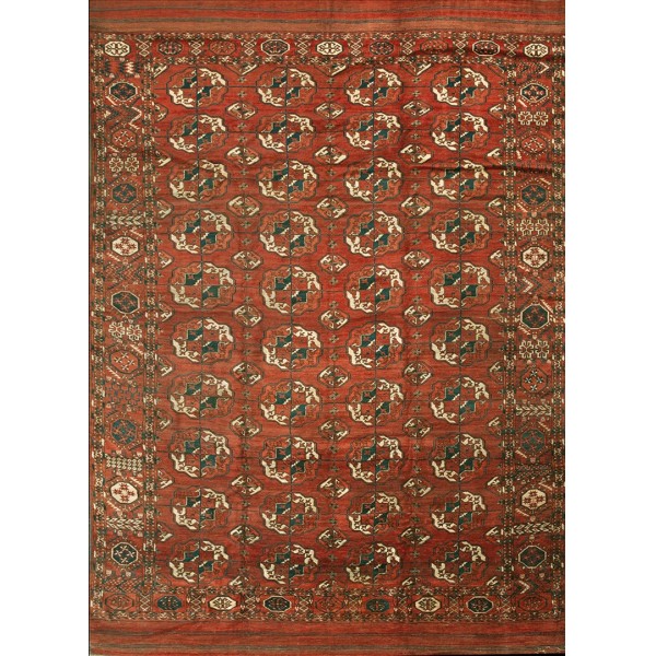 Mid 19th Century Central Asian Tekke Turkmen Main Carpet