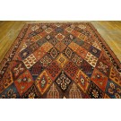 Late 19th Century Inscribed Persian Bakhtiari Garden Carpet