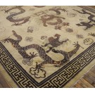 19th Century Chinese Mongolian Dragon Carpet