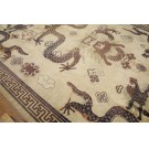 19th Century Chinese Mongolian Dragon Carpet