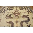 19th Century Chinese Mongolian Dragon Carpet