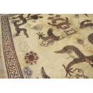 19th Century Chinese Mongolian Dragon Carpet