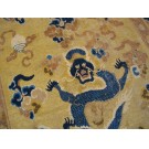 18th Century Chinese Ningxia Kang Dragon Carpet