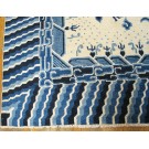 Early 20th Century W. Chinese Ningxia Dragon Carpet