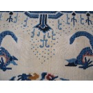 Early 20th Century W. Chinese Ningxia Dragon Carpet