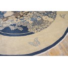 Early 20th Century Round Chinese Peking Carpet