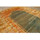 19th Century Turkish Angora Oushak Prayer Carpet