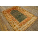 19th Century Turkish Angora Oushak Prayer Carpet