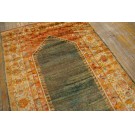 19th Century Turkish Angora Oushak Prayer Carpet