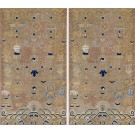 Mid 19th Century Pair of Ningxia Pillar Carpets