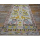 1930s Indian Pictorial Cotton Dhurrie Carpet
