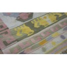 1930s Indian Pictorial Cotton Dhurrie Carpet