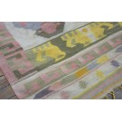 1930s Indian Pictorial Cotton Dhurrie Carpet