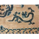 Early 20th Century W. Chinese Ningxia Dragon Carpet