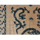 Early 20th Century W. Chinese Ningxia Dragon Carpet