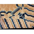 Early 20th Century W. Chinese Ningxia Dragon Carpet