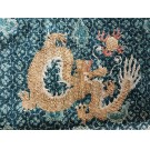 Vintage 1980 Silk Chinese Dragon Carpet