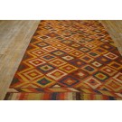 19th Century Afghan Maimana Flat-weave Carpet 