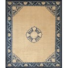 Mid 19th Century Chinese Ningxia Carpet with Coin Pattern