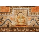 Vintage 1980s Chinese Silk Dragon Carpet 