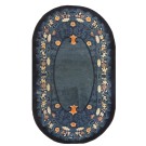 Early 20th Century Oval Chinese Peking Carpet