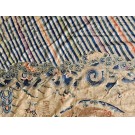 Early 19th Century Silk Chinese Dragon & Clouds Embroidery