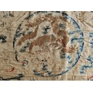 Early 19th Century Silk Chinese Dragon & Clouds Embroidery