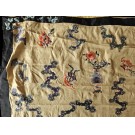 Early 19th Century Silk Chinese Dragon & Clouds Embroidery