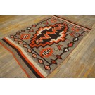 1920s American Navajo Carpet with Storm Pattern