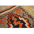 1920s American Navajo Carpet with Storm Pattern