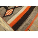 1920s American Navajo Carpet with Storm Pattern