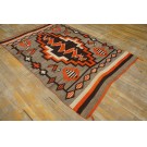 1920s American Navajo Carpet with Storm Pattern