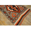1920s American Navajo Carpet with Storm Pattern