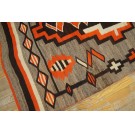 1920s American Navajo Carpet with Storm Pattern