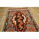 1920s American Navajo Carpet with Storm Pattern