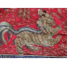 Mid 20th Century Silk & Gold Thread Chinese Embroidery