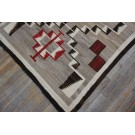 1930s American Navajo Carpet with Storm Pattern