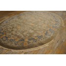 Late 19th Century Oval Chinese Perking Dragon Carpet