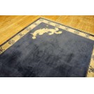 Vintage 1980s Chinese Silk Dragon & Phoenix Carpet