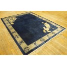 Vintage 1980s Chinese Silk Dragon & Phoenix Carpet