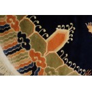Vintage 1980s Round Chinese Peking Dragon Carpet 8' R 