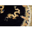 Vintage 1980s Round Chinese Peking Dragon Carpet 8' R 
