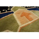 Vintage 1980s Round Chinese Peking Dragon Carpet 8' R 