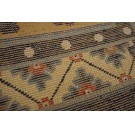 Early 20th Century Chinese Silk & Metallic Thread Foo Dog Rug