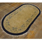 Early 20th Century Oval Chinese Peking Rug